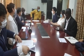 A delegation from   Korea Rural Community Corporation Overseas, calls on the Hon. Deputy Minister for Food and Agriculture, Hon. Mohmmed Hardi Tufeiru
