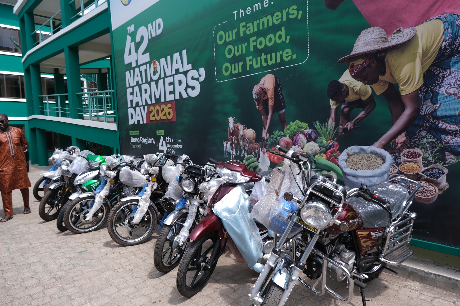 Oboye Azimah donates 10 Motorcycles to support 42nd National Farmers Day
