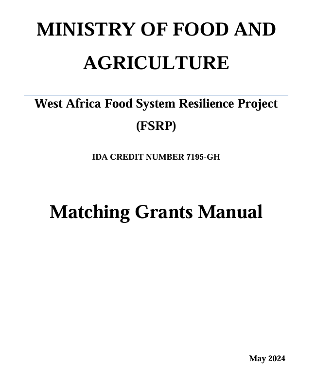 matching grants manual