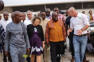 H.E President Nana Addo Dankwa Akufo Addo commissioned a Greenhouse capacity building and commercial centre in Akumada